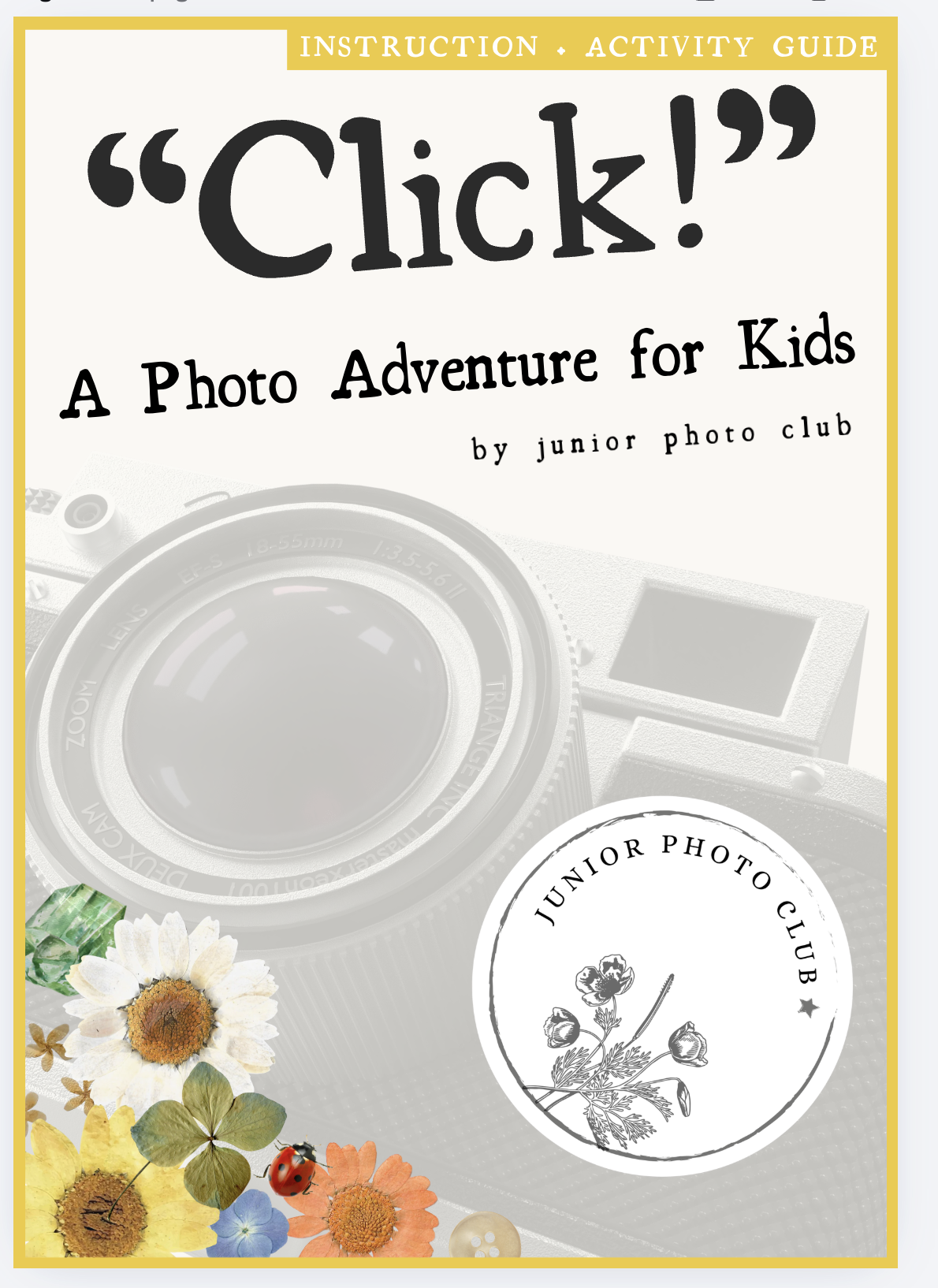 “Click!” A Photo Adventure for Kids workbook cover